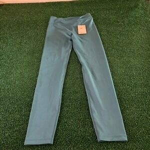 Nike Yoga Pants‎ Athletic Comfort Stretch Activewear Teal Blue Kids Extra Large